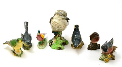 Lot 6 - Six Beswick birds and another bird unmarked