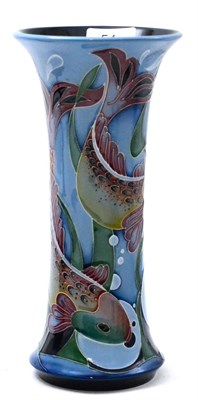 Lot 54 - A modern Moorcroft Blue Embro pattern vase, 25.5cm (second)