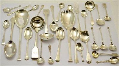 Lot 95 - A collection of assorted silver flatware