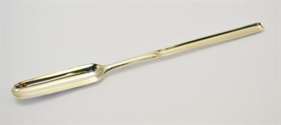Lot 104 - A silver marrow scoop, London 1810, crested