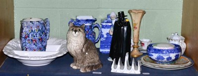 Lot 116 - A Royal Doulton Cat, 1857, a Royal Doulton Sandyman, Ringtons, decorative ceramics etc
