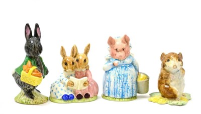 Lot 149 - Three Beswick Beatrix Potter figures 'Little Black Rabbit', 'Aunt Pettitoes' and 'Timmy...