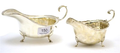 Lot 150 - Two silver sauce boats