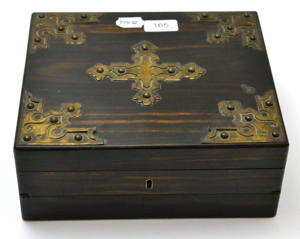 Lot 165 - A Victorian Coromandel wood writing box