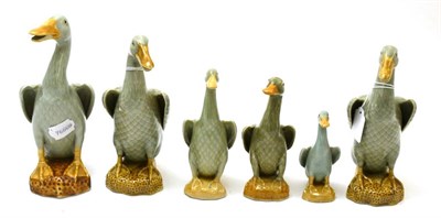 Lot 188 - Six modern Chinese celadon ducks in early style