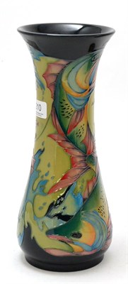 Lot 210 - A modern Moorcroft Fish pattern vase, designed by Rachel Bishop, red dot, 31cm (second)