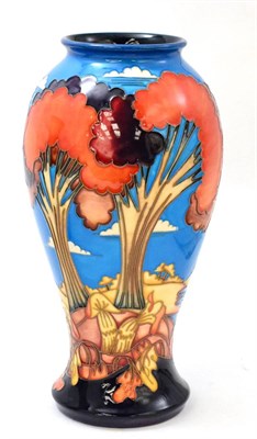 Lot 211 - A modern Moorcroft The Wanderer's Sky pattern vase, designed by Emma Bossons, 31cm