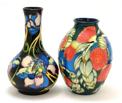 Lot 227 - A modern Moorcroft vase, made for Australia, red dot, 21cm (second) and a modern Moorcroft...