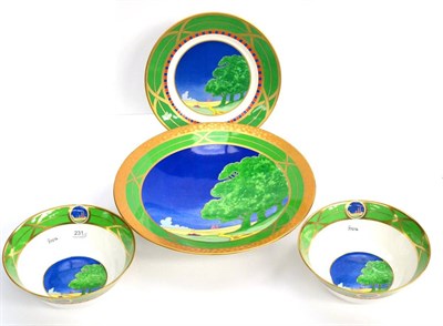 Lot 231 - Four pieces of Royal Worcester The Art Deco Collection Lazy Days