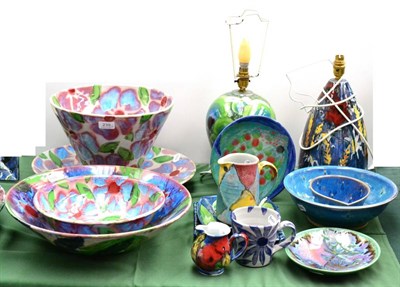 Lot 239 - Four Dartington pottery bowls and vase