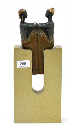 Lot 286 - A modern bronze resin sculpture