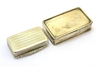 Lot 347 - Two Georgian silver snuff boxes