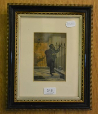 Lot 348 - A Baxter print in a gilt and ebonised frame