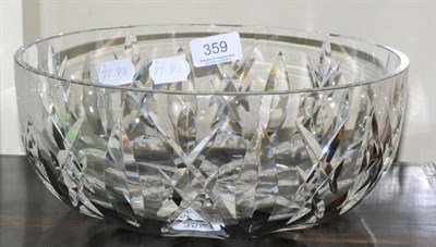 Lot 359 - A Waterford cut glass bowl, signed