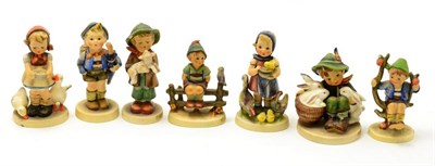 Lot 379 - Seven Goebel figures comprising Wayside Harmony, Be Patient, Feeding Time, Home From Market,...