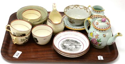 Lot 404 - A group of early 19th century and later tea wares (a.f.)