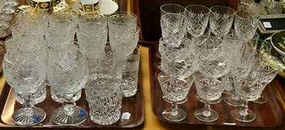 Lot 421 - Two trays of cut glass and Edinburgh Crystal