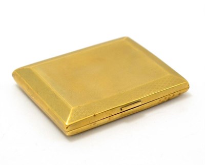 Lot 449 - A 9ct gold engine turned cigarette case