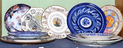 Lot 465 - A collection of plates, wall plaques and a Japanese charger