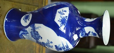 Lot 502 - A Chinese blue and white baluster vase (a.f.)