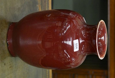 Lot 504 - A Chinese sang de boeuf vase