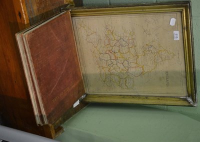 Lot 515 - A hand-tipped map of England, engraved by GF Cruchley 1854 and two volumes of The History of...