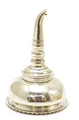 Lot 548 - Silver wine funnel