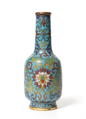 Lot 152 - A Chinese Cloisonné Enamel Bottle Vase, Qianlong four character mark and of the period, of ovoid