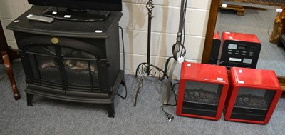 Lot 1047 - Berry electric coal effect fire and a pair of Dimplex heaters