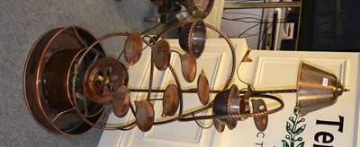 Lot 1102 - An electric copper water feature lamp