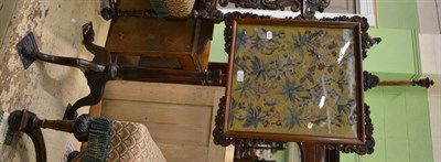 Lot 1133 - A 19th century pole screen composed with period elements