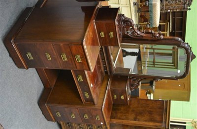 Lot 1143 - A Victorian mahogany kneehole dressing table