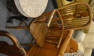 Lot 1164 - A Victorian elm high back Windsor chair