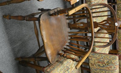 Lot 1168 - An ash and yew wood Windsor chair