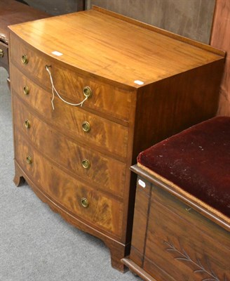 Lot 1199 - Mahogany bow fronted chest by Heales