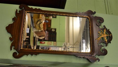 Lot 1236 - Georgian style mahogany fret carved wall mirror