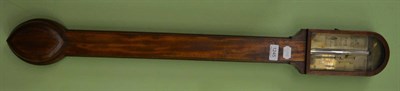 Lot 1245 - Georgian mahogany stick barometer, by Terry of Richmond