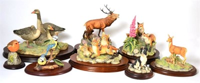 Lot 7 - Border Fine Arts animal figure groups comprising: 'Greylag Geese', model No. L93 by Ray Ayres,...