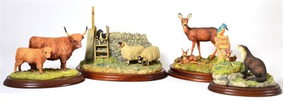 Lot 19 - Border Fine Arts figure groups comprising: 'Element of Surprise' (Collie and Sheep), model No....