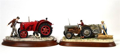 Lot 27 - Border Fine Arts 'Kick Start' (David Brown Cropmaster Tractor, Farmer and Collie), model No....