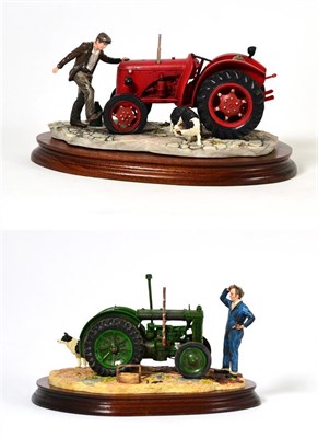 Lot 28 - Border Fine Arts 'Kick Start' (David Brown Cropmaster Tractor, Farmer and Collie), model No....