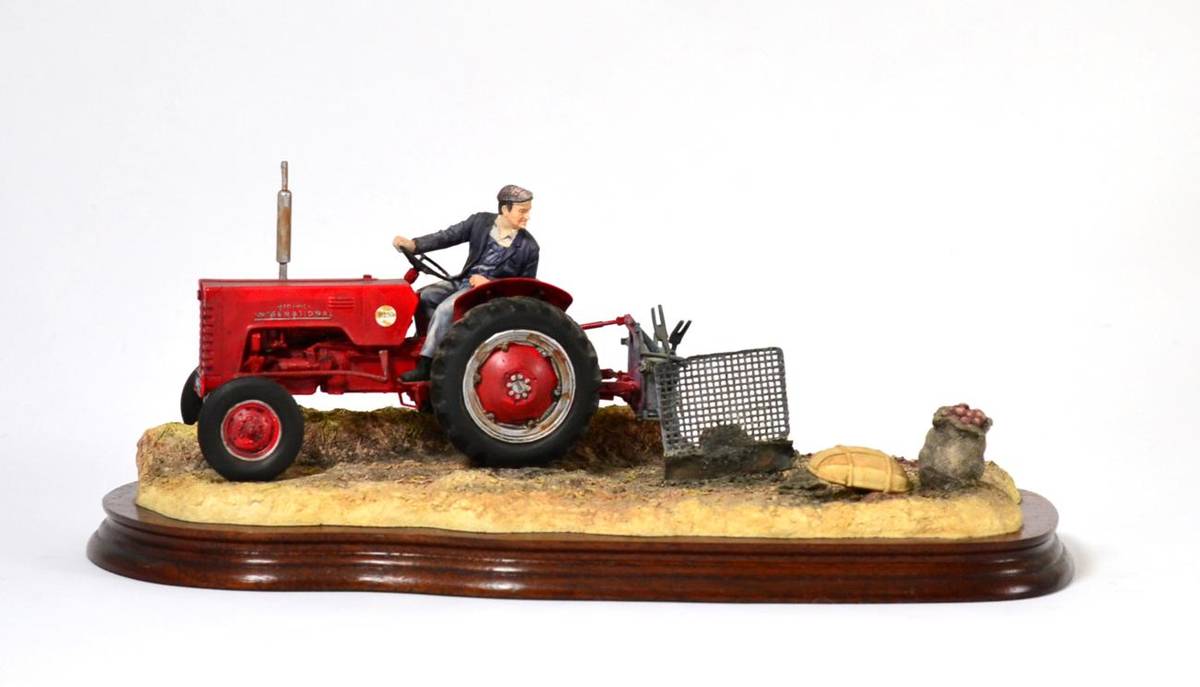 Lot 33 - Border Fine Arts 'Lifting the Pinks' (International B250 Tractor), model No. B0219 by Ray...