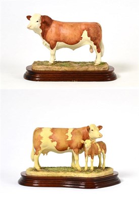 Lot 44 - Border Fine Arts 'Simmental Bull', Style Two, model No. L102 by Ray Ayres, limited edition 50/1500