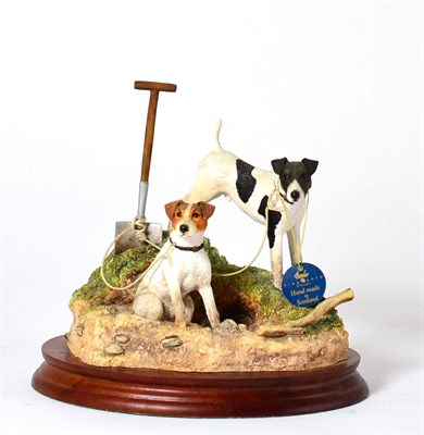 Lot 46 - Border Fine Arts 'Spade Work' (Jack Russell and Smooth-Haired Terrier), model No. B1034 by Anne...