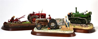 Lot 60 - Border Fine Arts Tractor Models Comprising: 'Golden Memories', model No. B0799 by Ray Ayres, on...