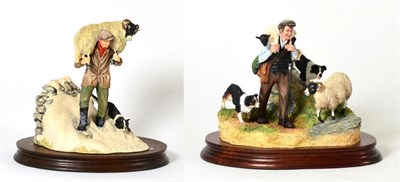 Lot 66 - Border Fine Arts 'Winter Rescue', model No. JH41 by Anne Butler, on wood base, with box;...
