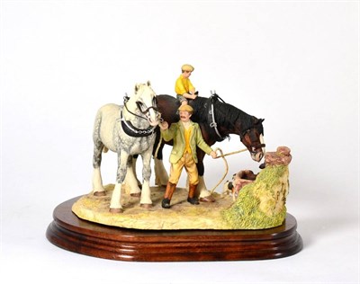 Lot 68 - Border Fine Arts 'You Can Lead a Horse to Water' (Heavy Horses), model No. BFA202, limited...