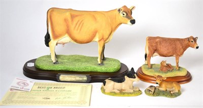 Lot 69 - Naturecraft Best of Breed 'Jersey Cow', limited edition 50/2000, on wood base, with...