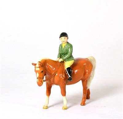 Lot 72 - Beswick Boy on Pony, model No. 1500, palomino gloss *sold on behalf of Butterwick Hospice