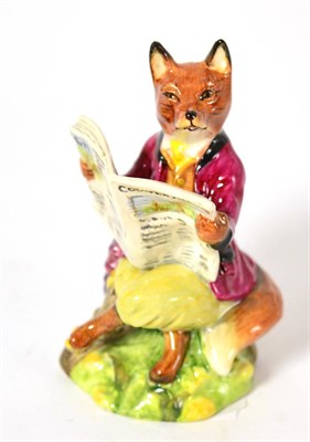 Lot 104 - Royal Doulton Foxy Reading Country News, model No. P3219, unusual colourway